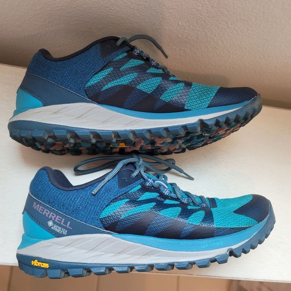 Merril Gore-Tex Blue Women's Hiking Shoes - Picture 5 of 10
